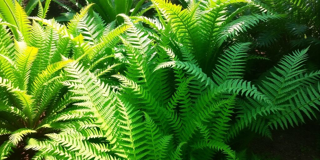 Bright green ferns with long, feathery leaves thriving in sunlight — discover tips for growing ferns and keeping them beautiful.